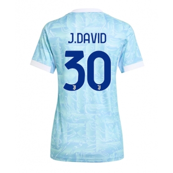 Billige Fotballdrakt Juventus Jonathan David #30 Replika Bortedrakt Dame 2025-26 Kortermet